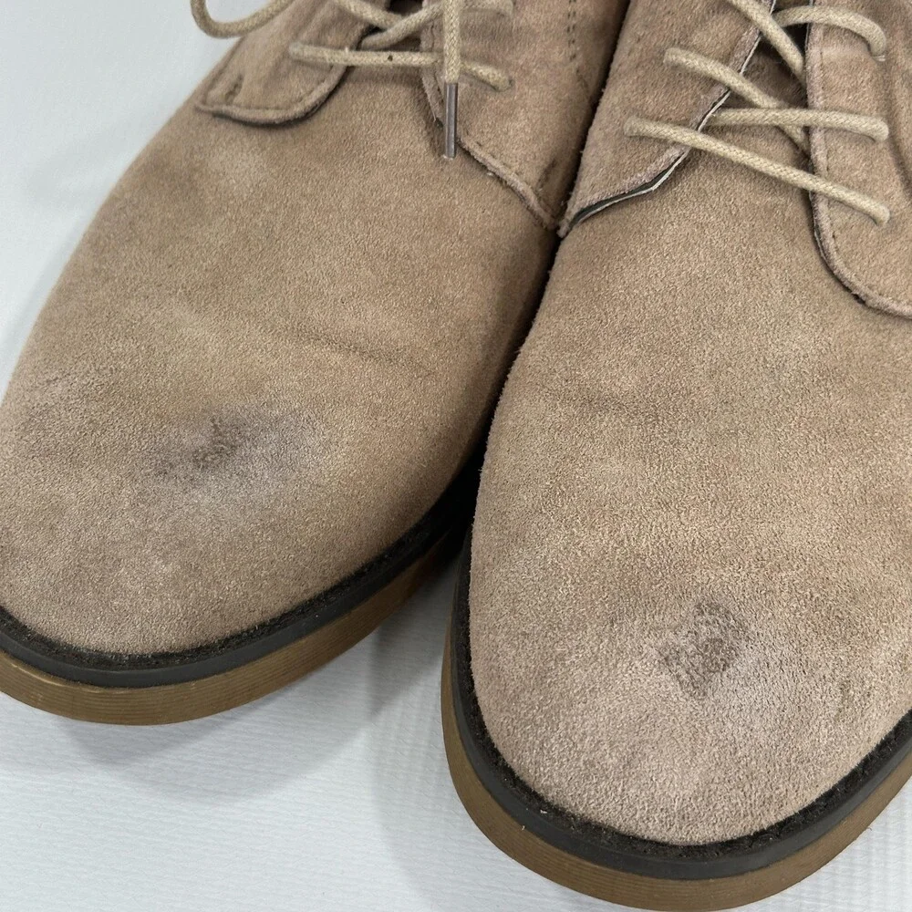 Bruno Marc Boots Mens Size 10.5 Beige Suede Chukka Desert Lace Up Casual